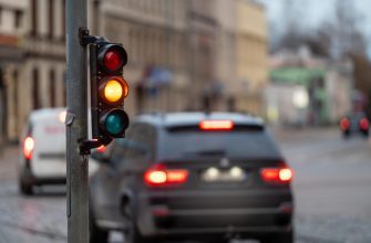 traffic light street junction with beautiful bokeh city with cars background 2