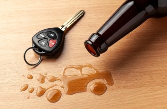 drunk driving accident with a broken car from alcohol beer bottle and car keys broken car